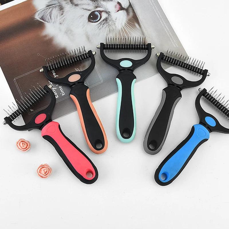 Pets Fur Knot Cutter Dog Pet Deshedding Tools Pet Cat Hair Removal Comb Brushes Dogs Grooming Shedding Supplies - Ammpoure Wellbeing