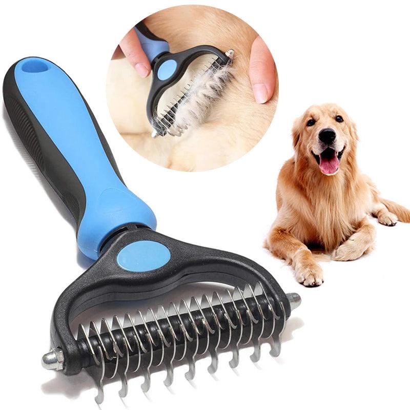 Pets Fur Knot Cutter Dog Pet Deshedding Tools Pet Cat Hair Removal Comb Brushes Dogs Grooming Shedding Supplies - Ammpoure Wellbeing