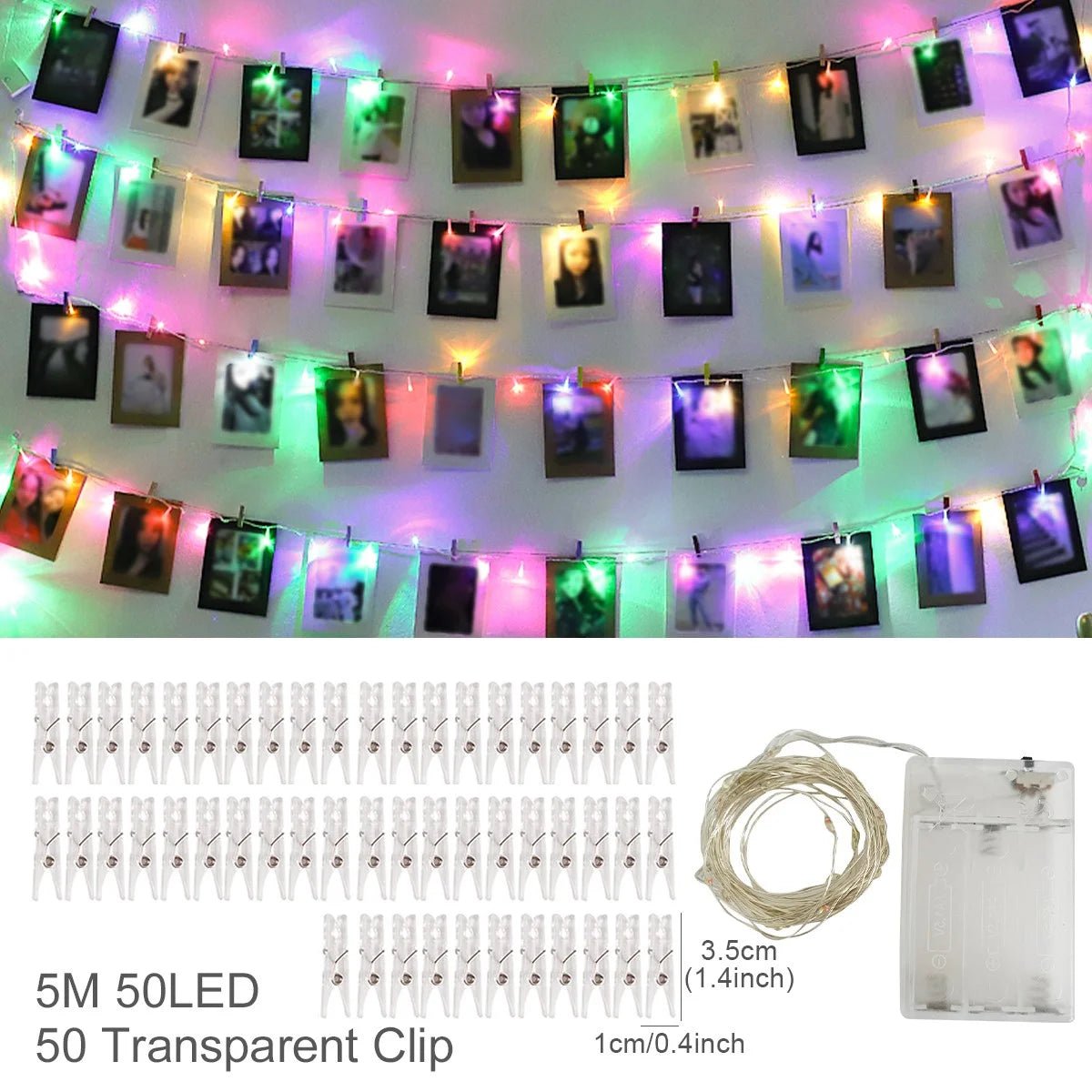 Photo Clip Light Banner Wedding Decoration Birthday Party Decor Kids Girl Boy Baby Shower Banner Christmas Decoration 2024 - Ammpoure Wellbeing