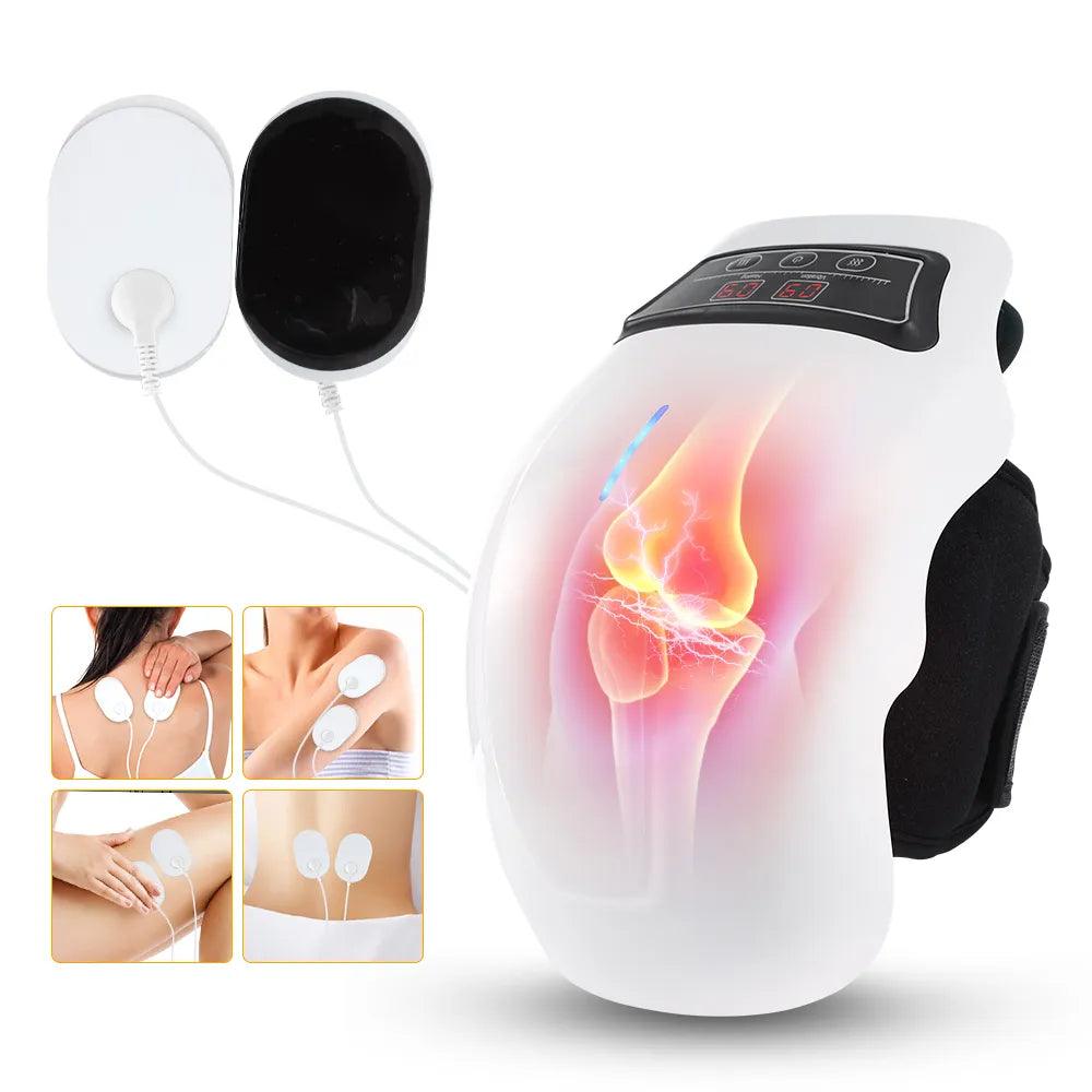 Physiotherapy Hot Compress Electric Knee Massager Vibration Heating Knee Massage Relieve Rheumatic Arthritis Laser Light Therapy - Ammpoure Wellbeing