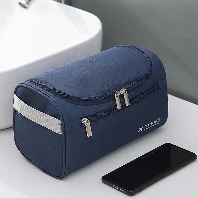 Polyester Men Business Portable Storage Bag Toiletries Organizer Women Travel Cosmetic Bag Hanging Waterproof Wash Pouch - Ammpoure Wellbeing