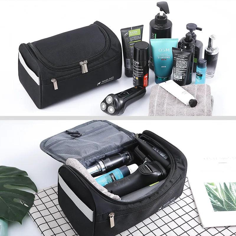 Polyester Men Business Portable Storage Bag Toiletries Organizer Women Travel Cosmetic Bag Hanging Waterproof Wash Pouch - Ammpoure Wellbeing