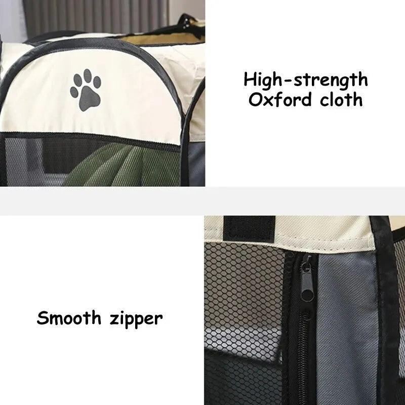 Portable Foldable Pet Tent Kennel Octagonal Fence Puppy Shelter Easy To Use Outdoor Easy Operation Large Dog Cages Cat Fences - Ammpoure Wellbeing