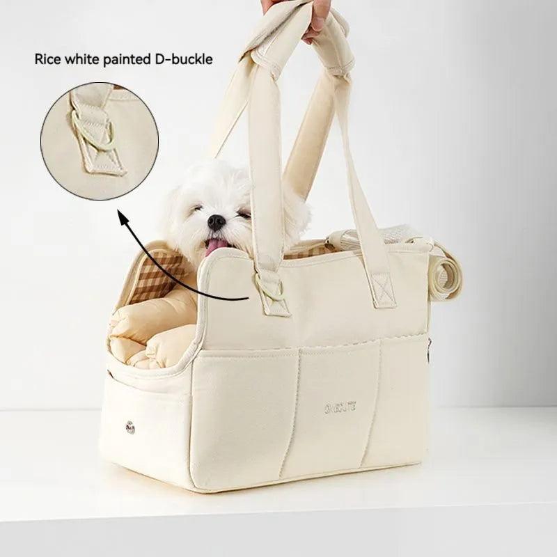 Puppy Go Out Portable Shoulder Handbag Dog Bag Pet Cat Chihuahua Yorkshire Dog Supplies Suitable For Small Dogs dog carrier - Ammpoure Wellbeing