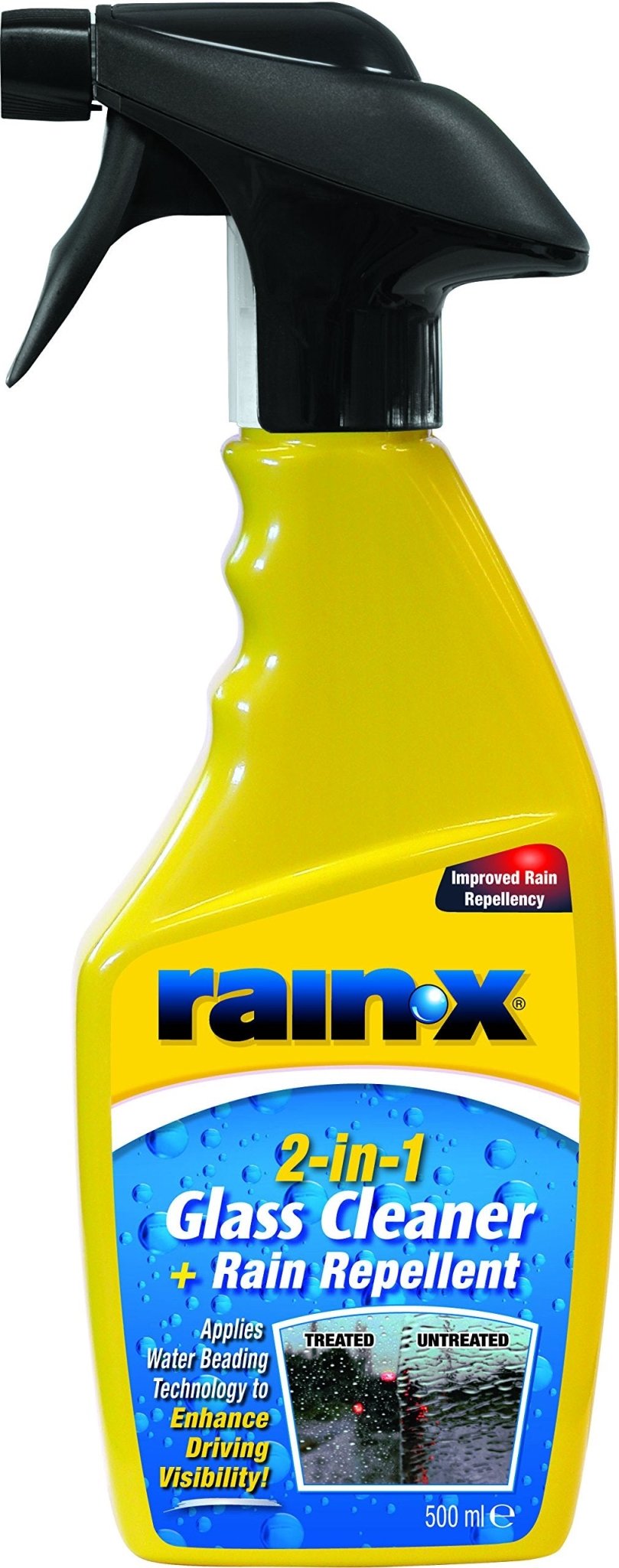 Rain - X 88199500 2in1 Glass Cleaner + Rain Repellent, 500ml, red - Ammpoure Wellbeing