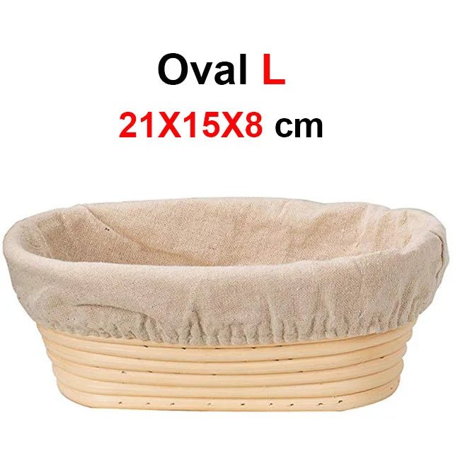 Rattan Bread Proofing Basket Natural Oval Rattan Wicker Dough Fermentation Sourdough Banneton Bread Basket - Ammpoure Wellbeing