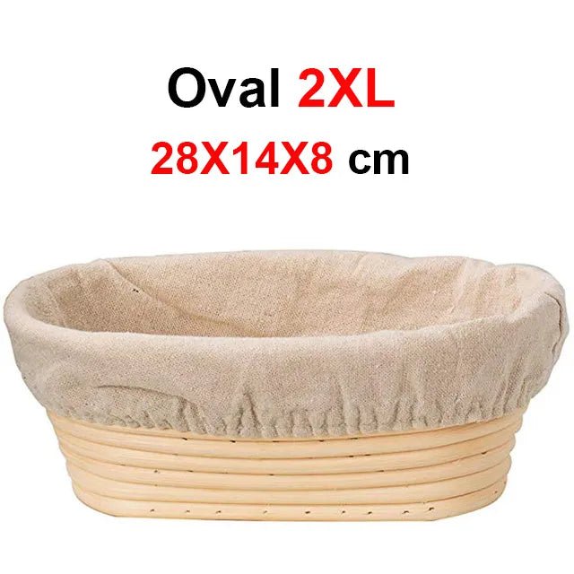 Rattan Bread Proofing Basket Natural Oval Rattan Wicker Dough Fermentation Sourdough Banneton Bread Basket - Ammpoure Wellbeing