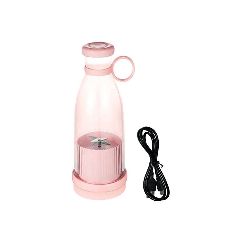 Rechargeable Mixers Fresh Fruit Juicers Blue/Pink Usb Portable Juice Bottle Mini Fast Electric Blender Smoothie Ice Maker - Ammpoure Wellbeing