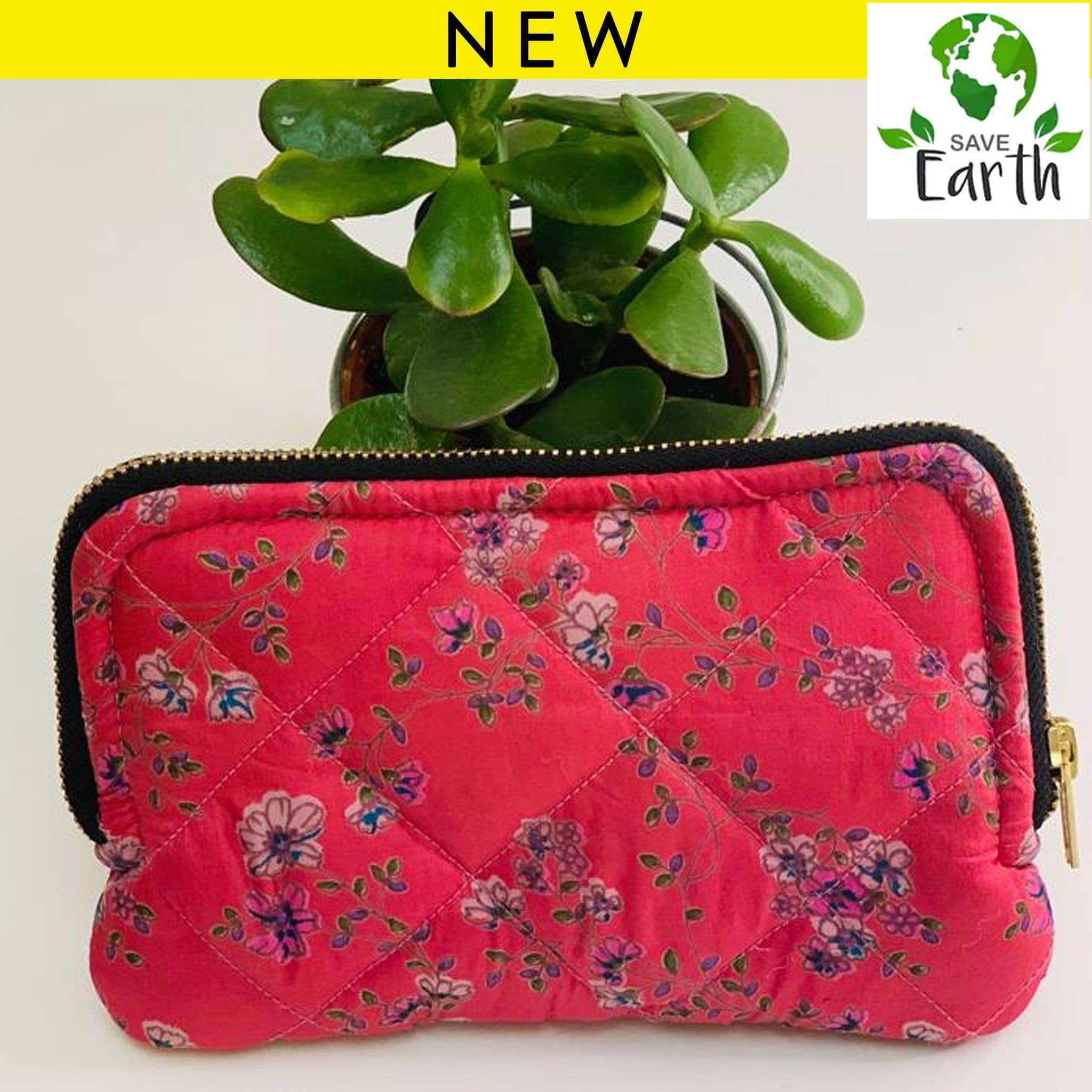 Recycled Silk Cosmetic Bag (One - Off Print) - Ammpoure Wellbeing