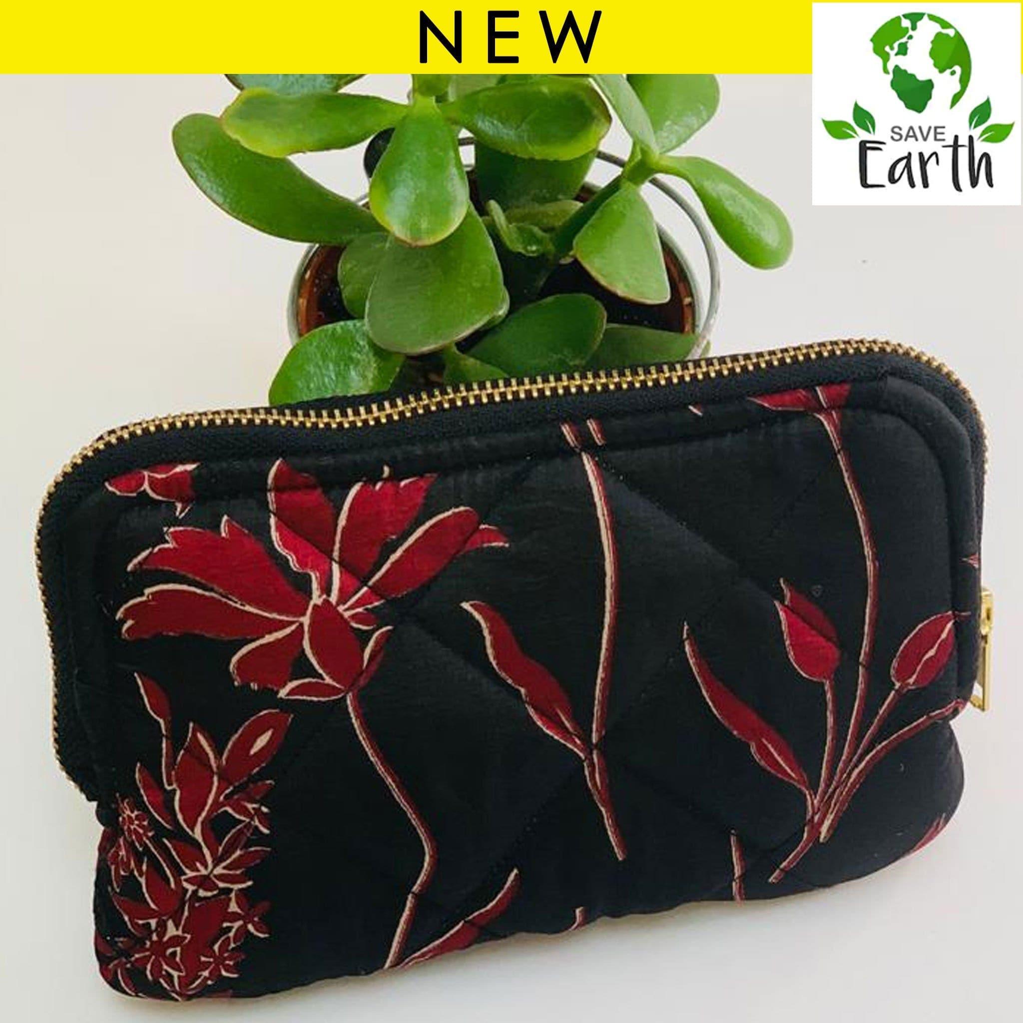 Recycled Silk Cosmetic Bag (One - Off Print) - Ammpoure Wellbeing