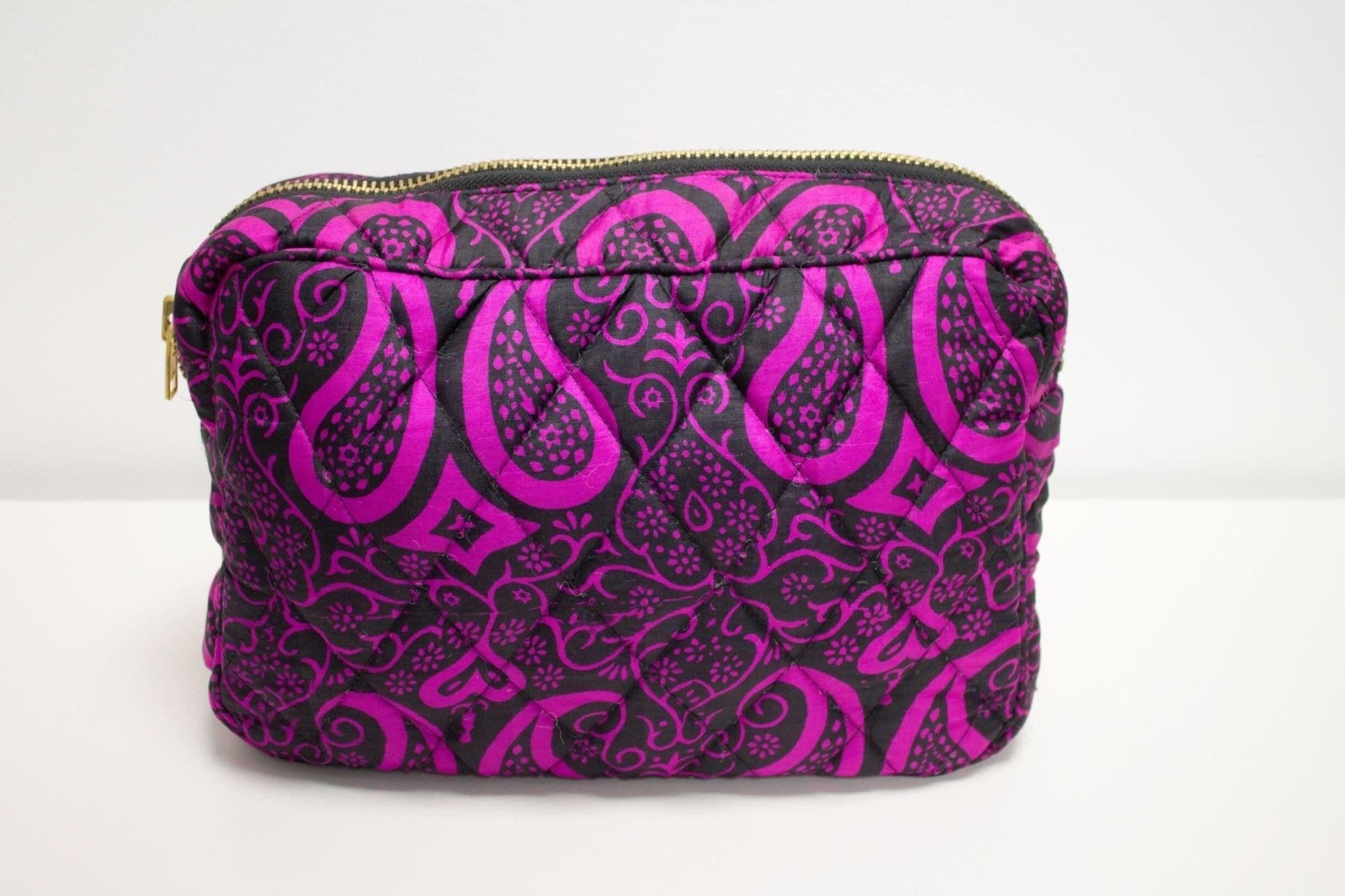 Recycled Silk Cosmetic Washbag (assorted print) - Ammpoure Wellbeing