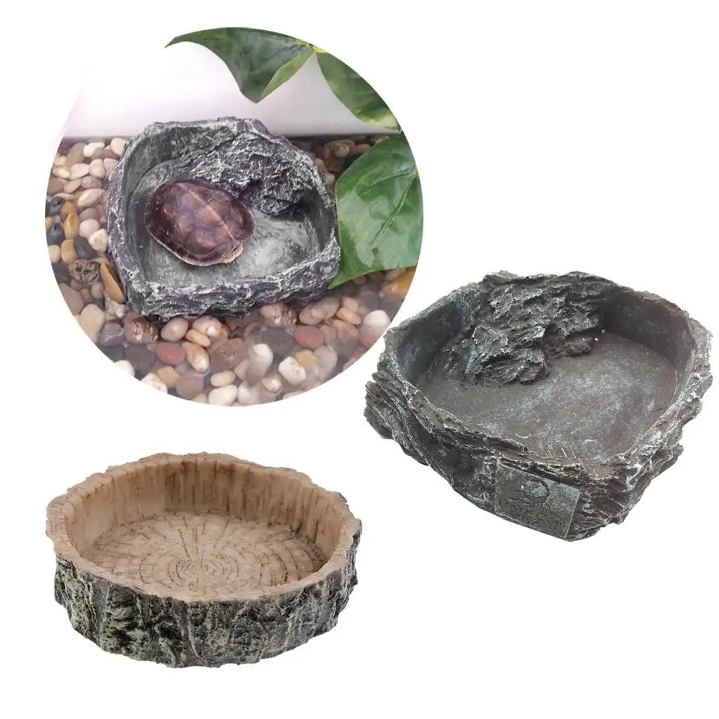 Reptile Water Dishes & Food Bowls for Turtle Tortoise Lizard for Pet Reptile Snakes Geckos Lizards Spiders - Ammpoure Wellbeing