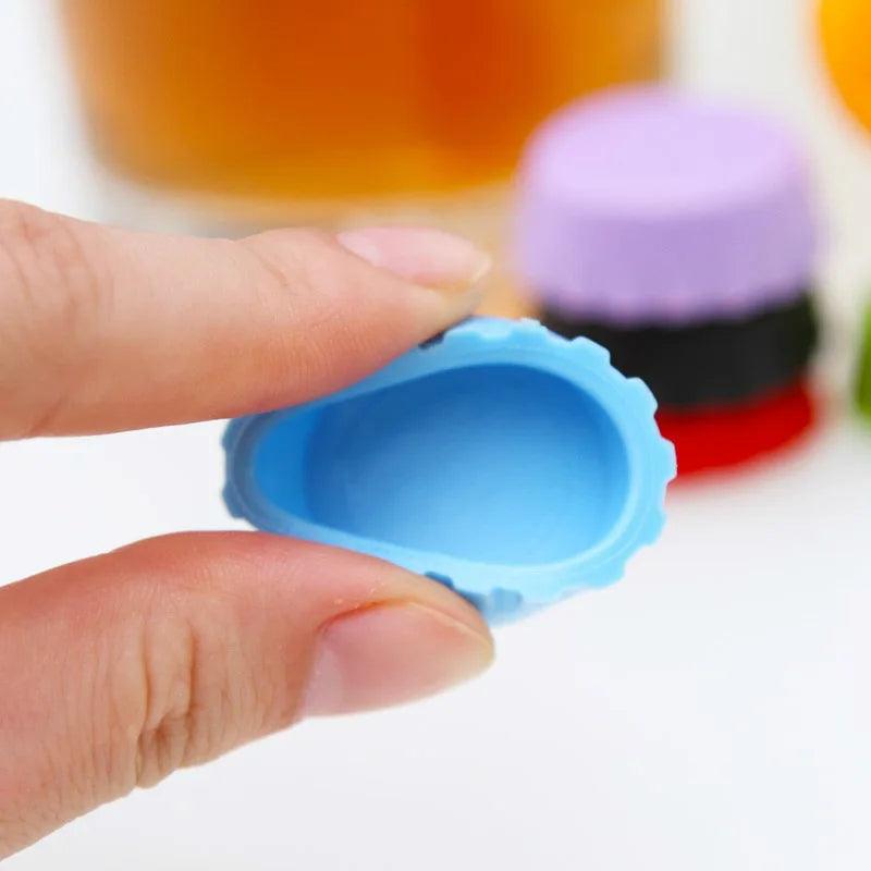 Reusable Silica Gel Bottle Cap Sealed Beer Cap Vinegar Soy Sauce Bottle Soda Cola Cap Wine Protective Stopper - Ammpoure Wellbeing