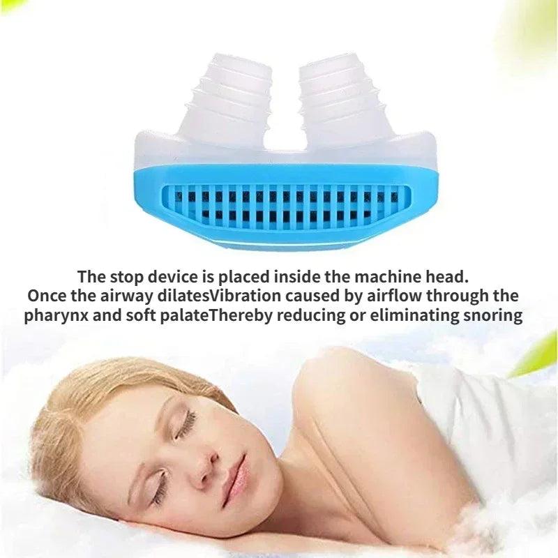 Silicone Anti Snoring Nasal Dilators Anti Snore Nose Clip Sleep Tray Sleeping Aid Apnea Guard Night Device - Ammpoure Wellbeing
