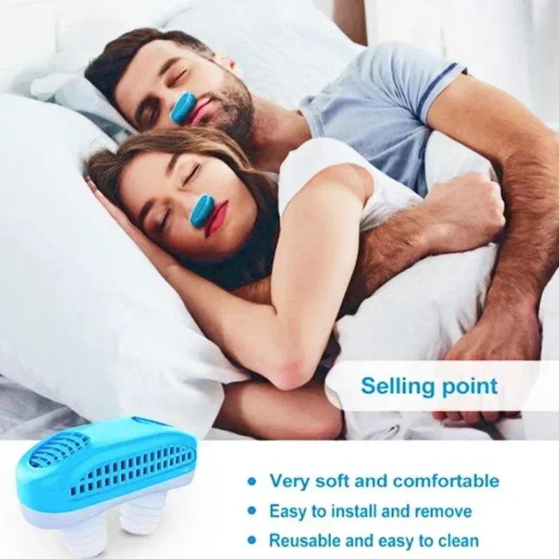Silicone Anti Snoring Nasal Dilators Anti Snore Nose Clip Sleep Tray Sleeping Aid Apnea Guard Night Device - Ammpoure Wellbeing