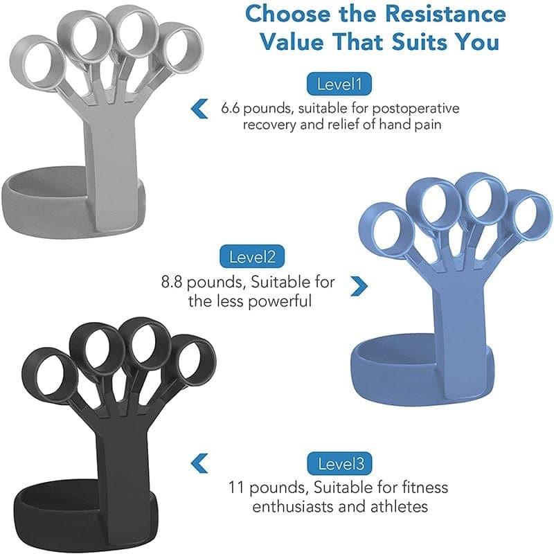 Silicone Grip Device Finger Exercise Stretcher Arthritis Hand Grip Trainer Strengthen Rehabilitation Training To Relieve Pain - Ammpoure Wellbeing