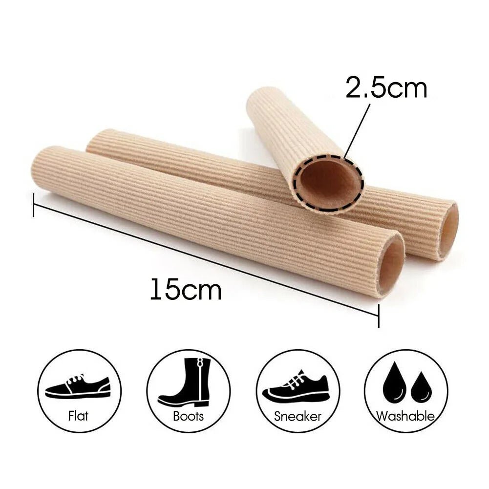 Silicone Tube Toe Protector Separator Applicator Soft Cushion Pad Cap Bunion Corrector Pain Relief Protection Foot Care Sleeve - Ammpoure Wellbeing