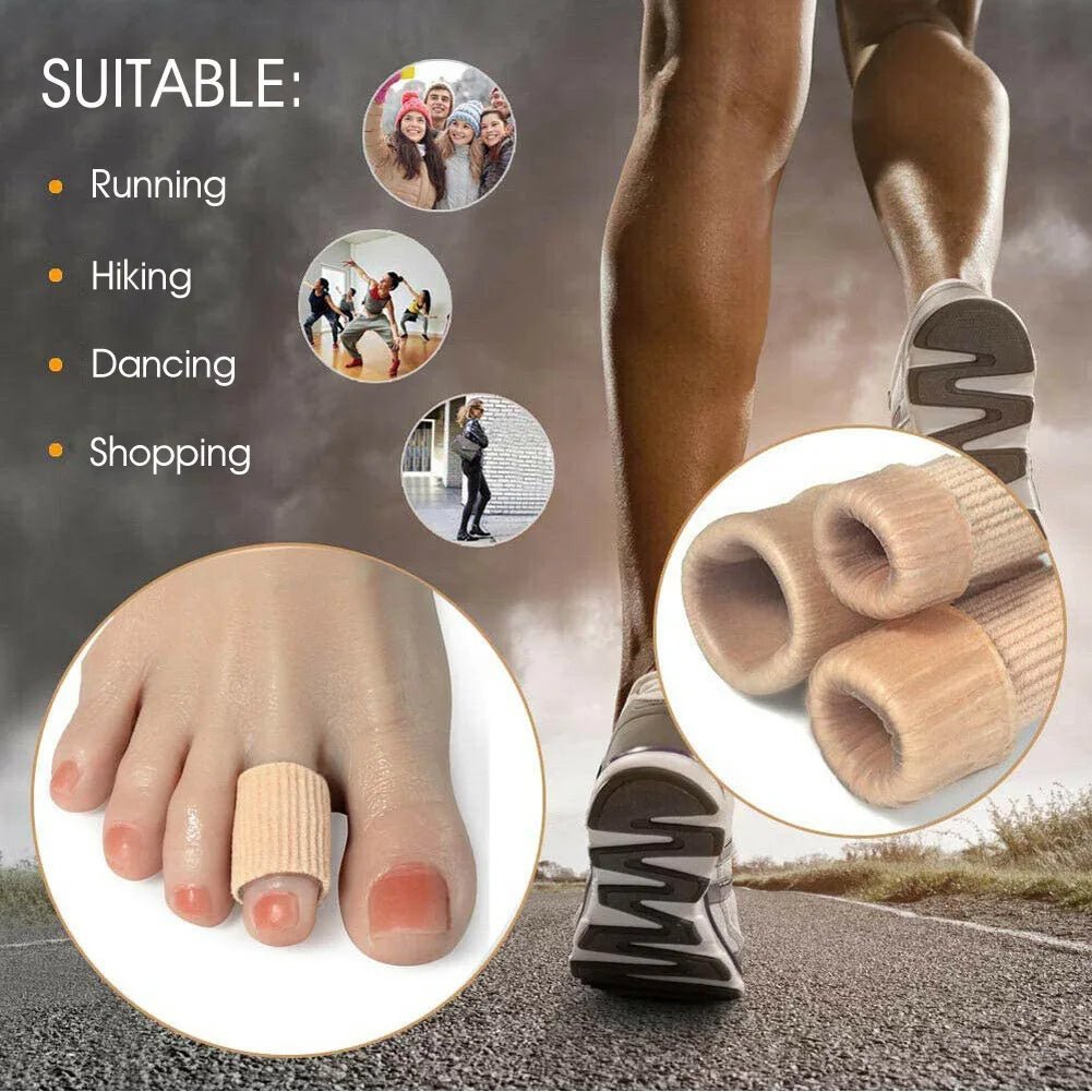 Silicone Tube Toe Protector Separator Applicator Soft Cushion Pad Cap Bunion Corrector Pain Relief Protection Foot Care Sleeve - Ammpoure Wellbeing