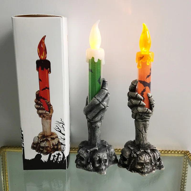 Skeletons Ghost Party Candles Pumpkin Party Happy Halloween Party Home Decorations - Ammpoure Wellbeing