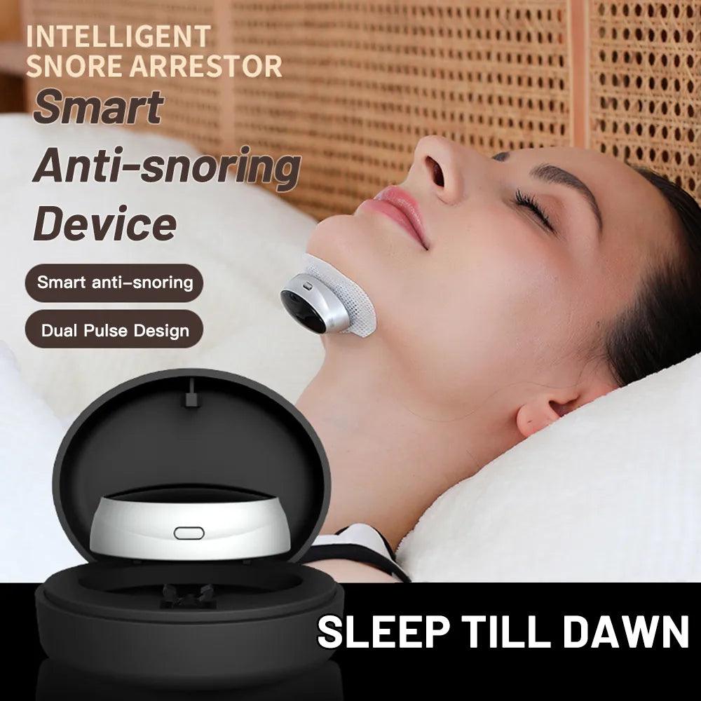 Smart Anti - snoring Device Breathing Corrector Electric Anti Snoring Sleep Pro Smart EMS Anti Snoring Device - Ammpoure Wellbeing