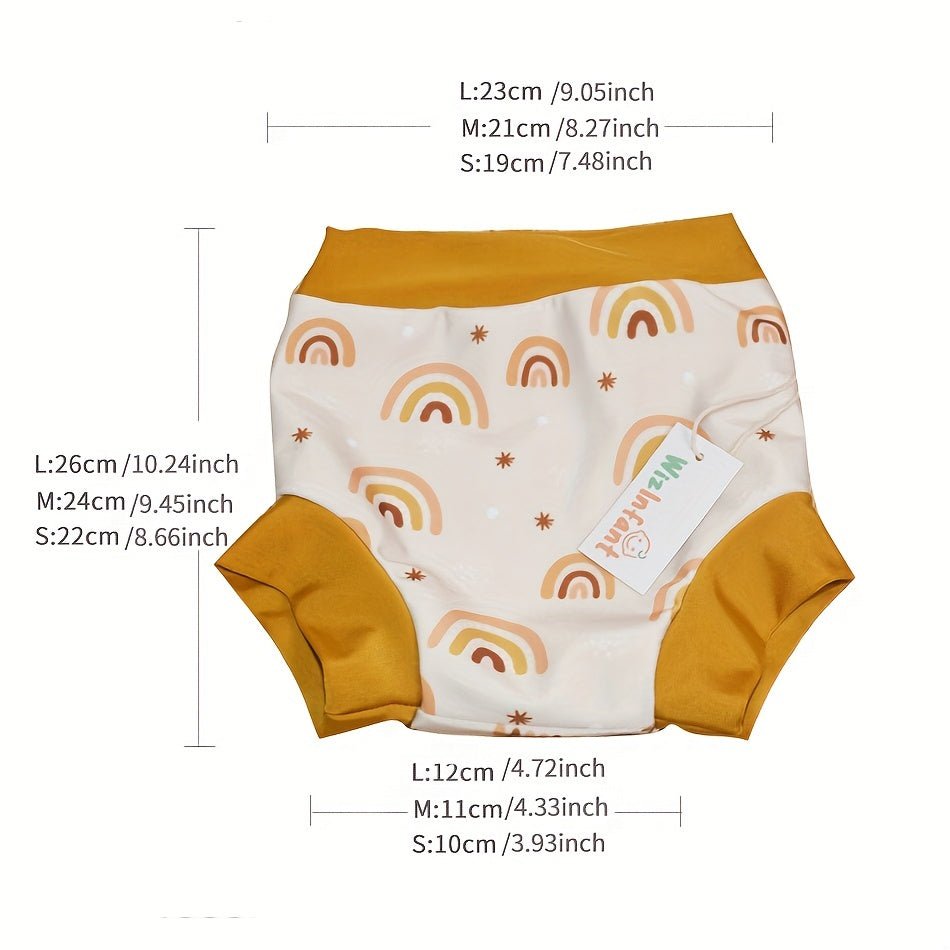 S/M/L Sizes Leakproof Swimming Diaper Newborn Reusable Baby High Waist Swim Nappies Washable Sunproof Baby Swimwear Cloth Nappy For Summer - Ammpoure Wellbeing
