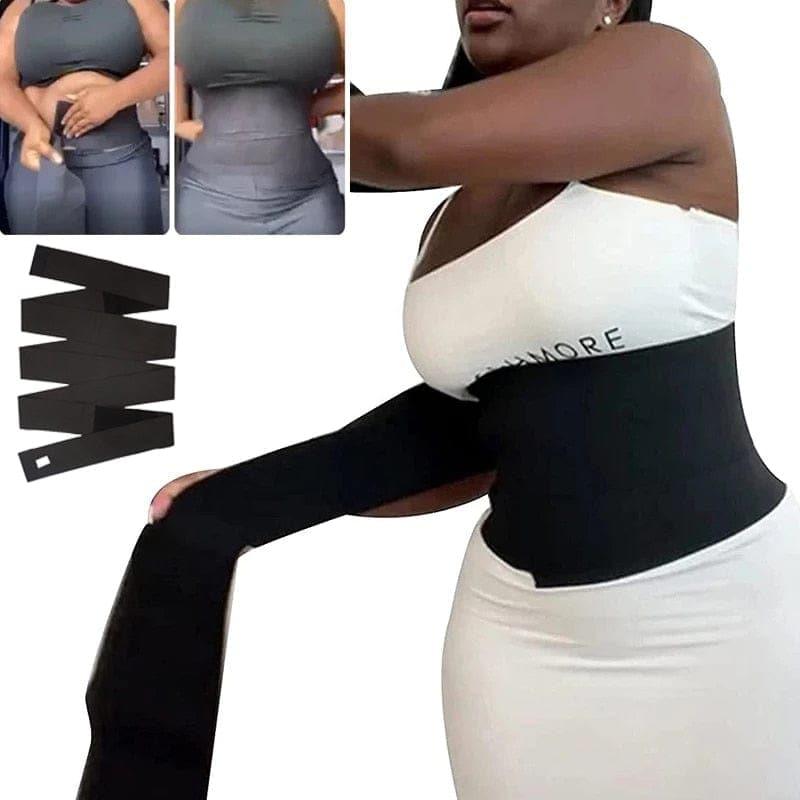 Snatch Me Up Bandage Wrap Women Slimming Sheath Stretch Bands Lumbar Support Invisible Wrap Waist Trainer Adjustable Backrest - Ammpoure Wellbeing