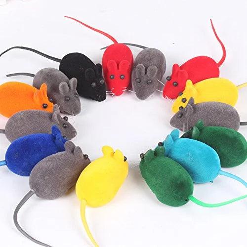 Squeaker Mouse Cat Toy Interative Flocking Voice Realistic Mouse For Playing Funny Toys for Kitten Cat Game Pet Supplies - Ammpoure Wellbeing