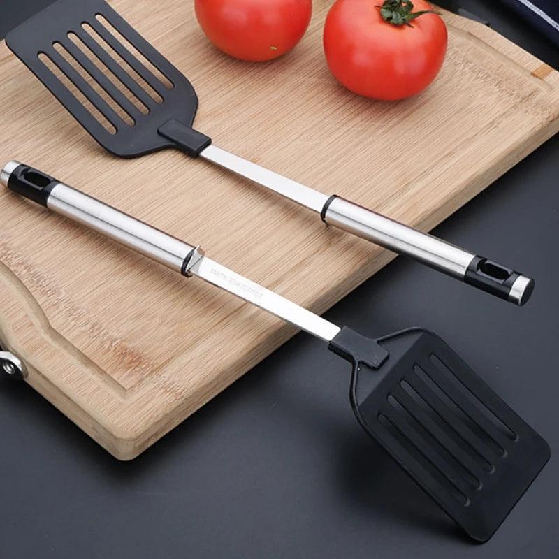 Stainless Steel Turners Kitchen Tools Nylon Handle Spatula Fried Shovel Egg Fish Frying Pan Scoop Spatula Cooking Utensils - Ammpoure Wellbeing