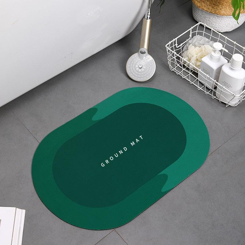 Super Absorbent Shower Bath Mat Bathroom Anti - Slip Carpet Rug Simple Kitchen Entrance Soft Door Bathtub Side Bath Mat Home Decor - Ammpoure Wellbeing