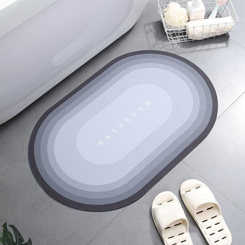 Super Absorbent Shower Bath Mat Bathroom Anti - Slip Carpet Rug Simple Kitchen Entrance Soft Door Bathtub Side Bath Mat Home Decor - Ammpoure Wellbeing