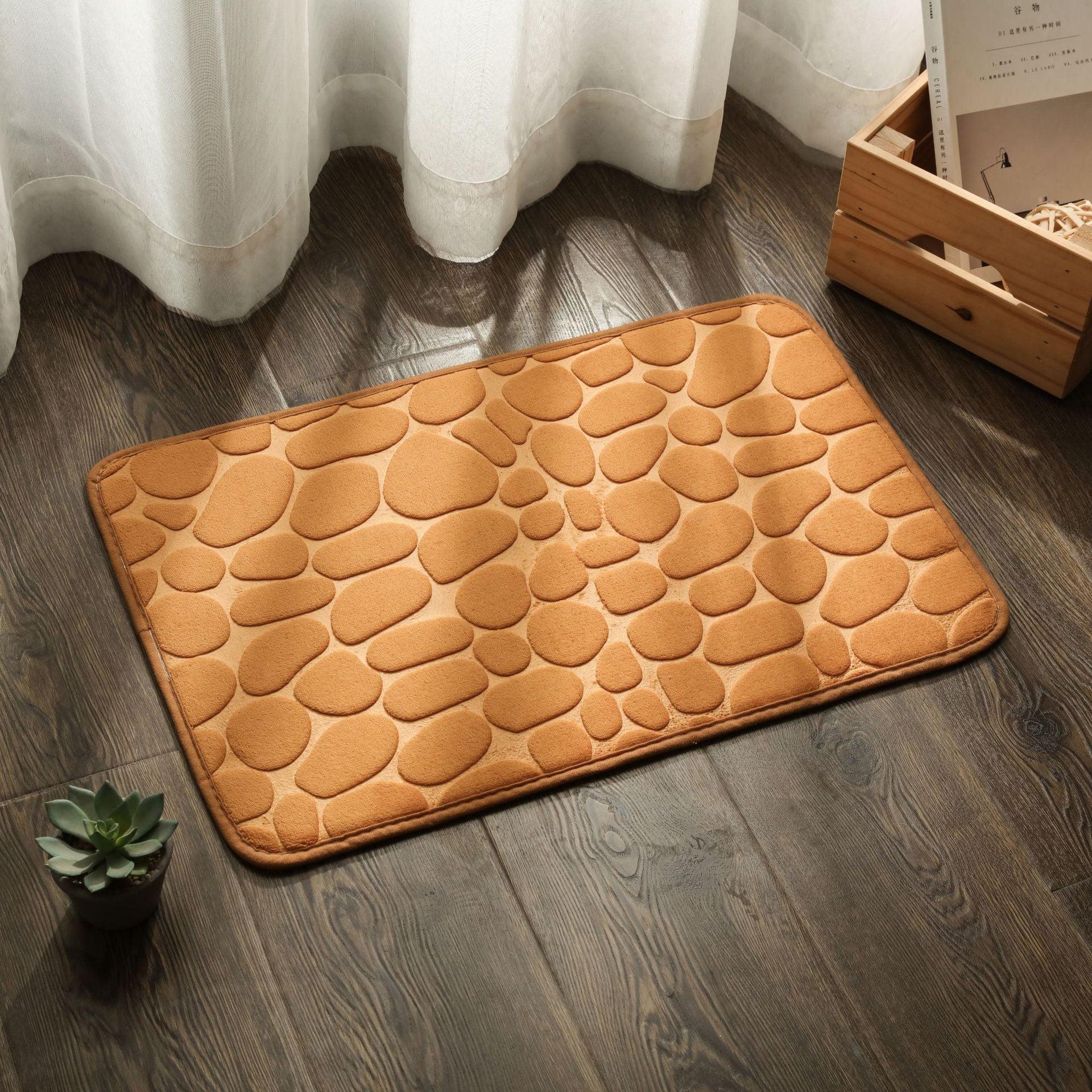 Super Absorbent Shower Bath Mat Bathroom Anti - Slip Carpet Rug Simple Kitchen Entrance Soft Door Bathtub Side Bath Mat Home Decor - Ammpoure Wellbeing