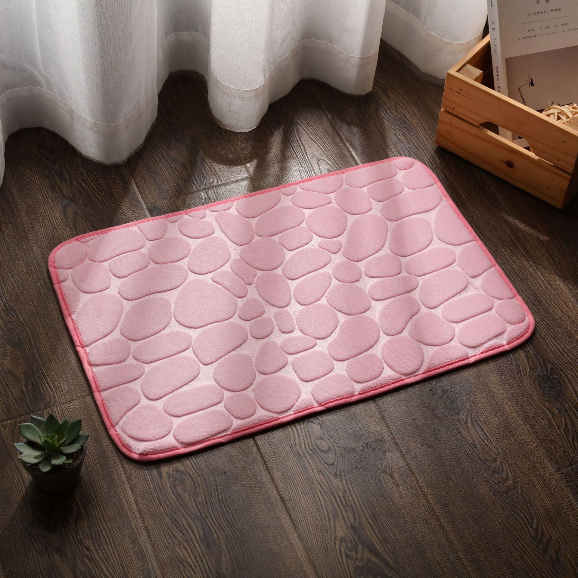 Super Absorbent Shower Bath Mat Bathroom Anti - Slip Carpet Rug Simple Kitchen Entrance Soft Door Bathtub Side Bath Mat Home Decor - Ammpoure Wellbeing