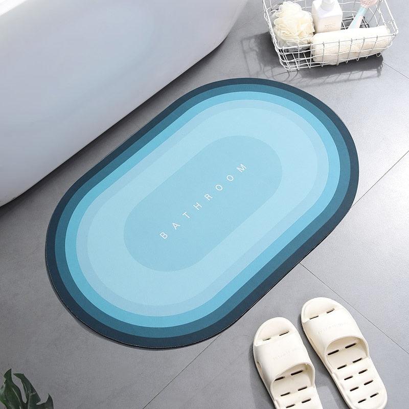 Super Absorbent Shower Bath Mat Bathroom Anti - Slip Carpet Rug Simple Kitchen Entrance Soft Door Bathtub Side Bath Mat Home Decor - Ammpoure Wellbeing