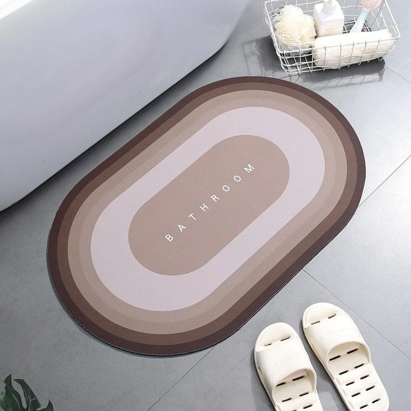 Super Absorbent Shower Bath Mat Bathroom Anti - Slip Carpet Rug Simple Kitchen Entrance Soft Door Bathtub Side Bath Mat Home Decor - Ammpoure Wellbeing