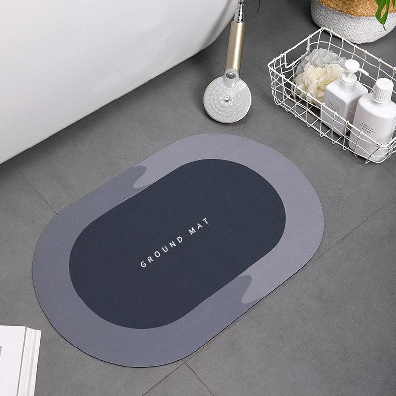 Super Absorbent Shower Bath Mat Bathroom Anti - Slip Carpet Rug Simple Kitchen Entrance Soft Door Bathtub Side Bath Mat Home Decor - Ammpoure Wellbeing