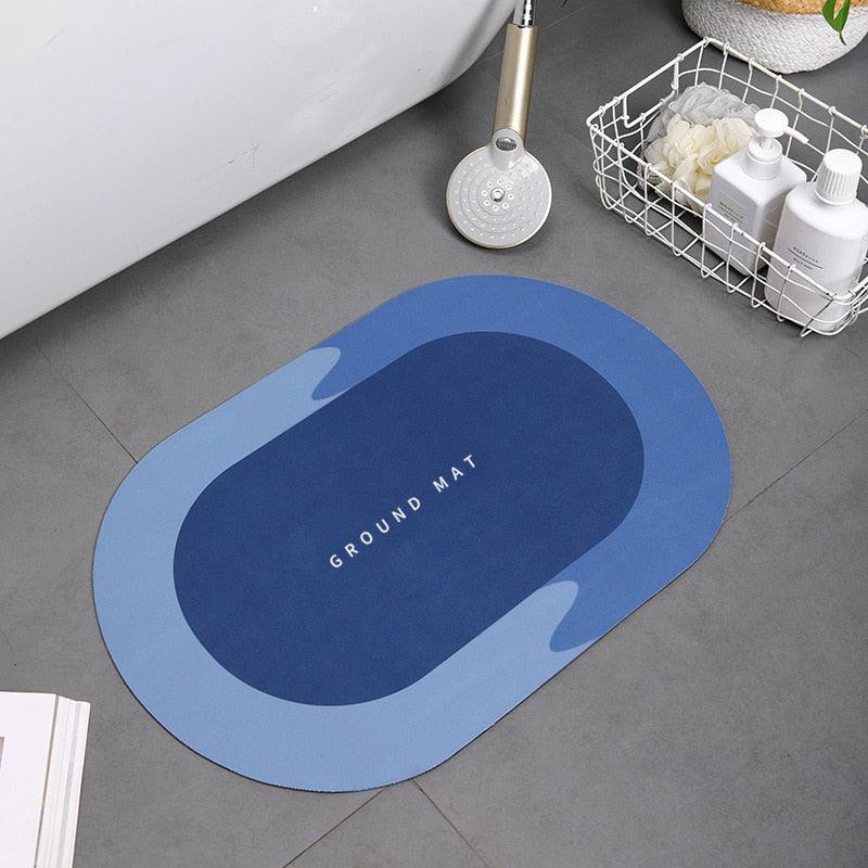 Super Absorbent Shower Bath Mat Bathroom Anti - Slip Carpet Rug Simple Kitchen Entrance Soft Door Bathtub Side Bath Mat Home Decor - Ammpoure Wellbeing