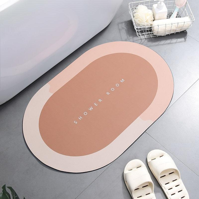 Super Absorbent Shower Bath Mat Bathroom Anti - Slip Carpet Rug Simple Kitchen Entrance Soft Door Bathtub Side Bath Mat Home Decor - Ammpoure Wellbeing