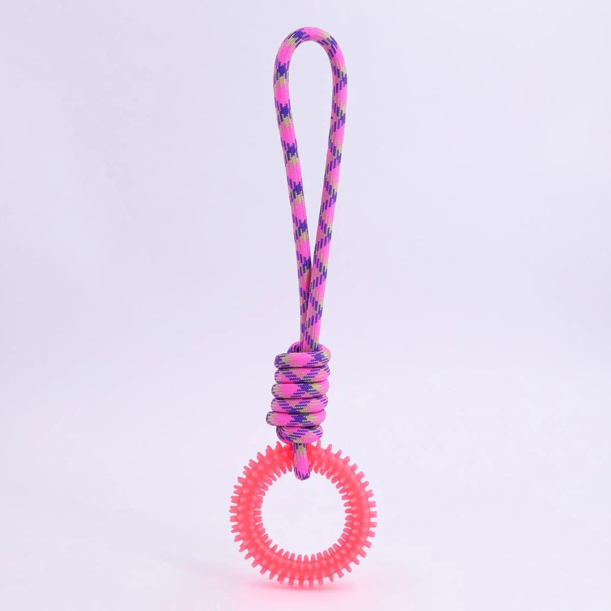 Supet Interactive Training Pet Toy Ring Spiked Ring Dog Teeth Cleaning Pet Supplies - Ammpoure Wellbeing