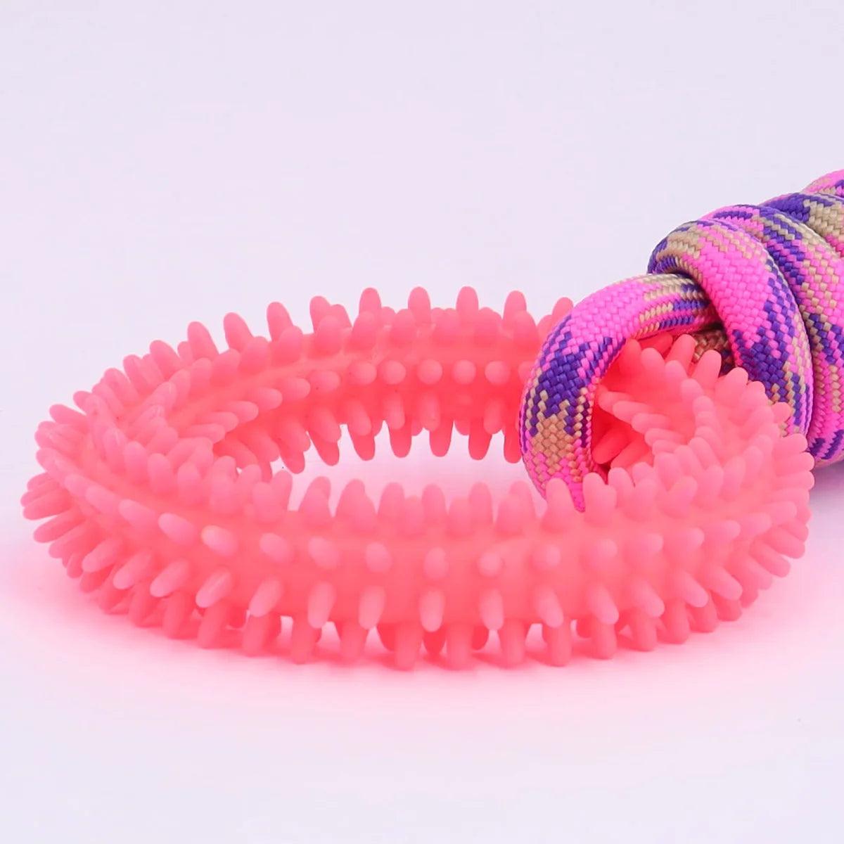 Supet Interactive Training Pet Toy Ring Spiked Ring Dog Teeth Cleaning Pet Supplies - Ammpoure Wellbeing