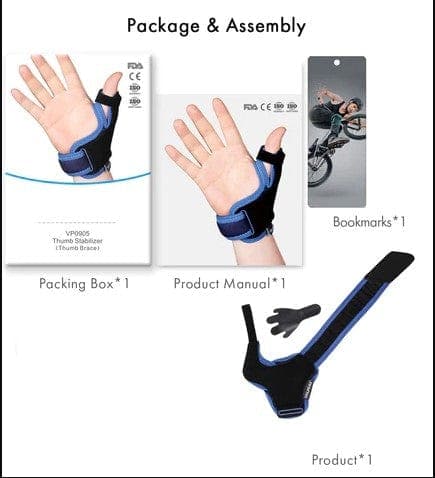 Thumb Splint with Wrist Support Brace Thumb Brace for Tendonitis Pain Relief Octopus - Shaped Splint Fits The Thumb Well - Ammpoure Wellbeing