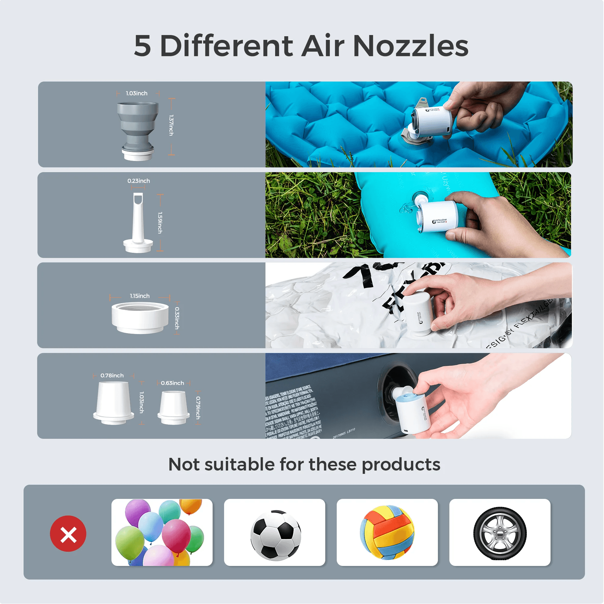 Tiny Pump X Portable Air Pump Camping Equip Outdoor Gadgets Rechargeable for Hiking/Float/Lighting - Ammpoure Wellbeing