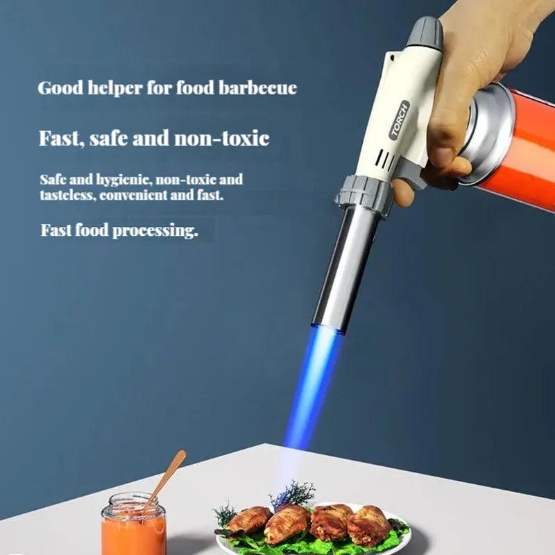 Torch Cooking AutoIgnition Butane Gas Welding - Burner Welding Gas Burner Flame Gas Torch Flame Gun Blow for BBQ Camping Cooking - Ammpoure Wellbeing