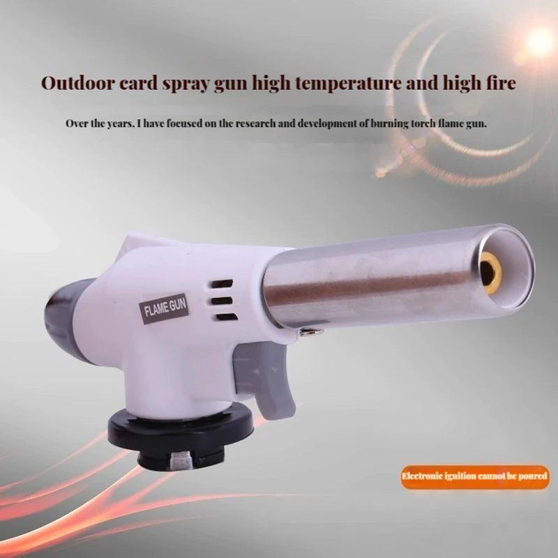 Torch Cooking AutoIgnition Butane Gas Welding - Burner Welding Gas Burner Flame Gas Torch Flame Gun Blow for BBQ Camping Cooking - Ammpoure Wellbeing