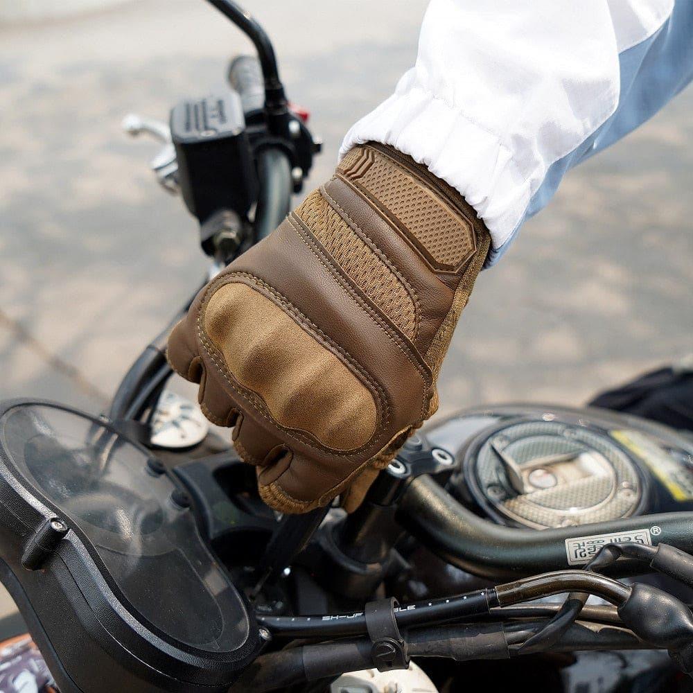 Touchscreen PU Leather Motorcycle Full Finger Gloves Protective Gear Racing Pit Bike Riding Motorbike Moto Motocross Enduro - Ammpoure Wellbeing