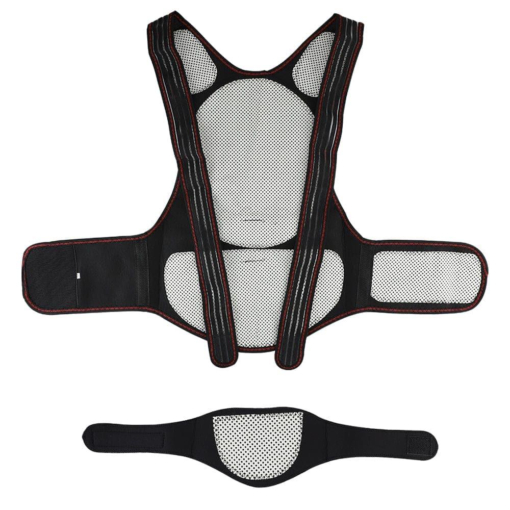 Tourmaline Self - heating Magnetic Therapy Waist Back Shoulder Posture Corrector Spine Lumbar Brace Back Support Belt Pain Relief - Ammpoure Wellbeing