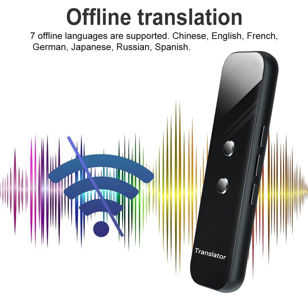 Translator Portable 137 Languages Smart Instant Voice Text APP Photograph Translate Language Learning Travel Business - Ammpoure Wellbeing