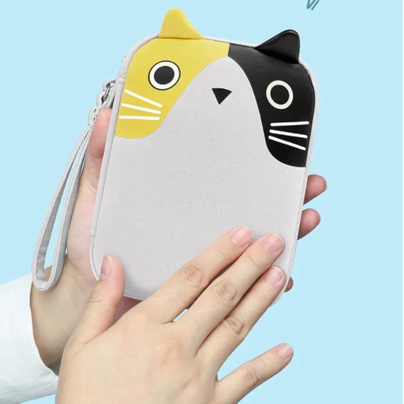 Travel Cable Bag Portable Digital USB Gadget Organizer Cartoon Cute Charger Wires Hard disk Zipper Storage Pouch Earphone Bag - Ammpoure Wellbeing