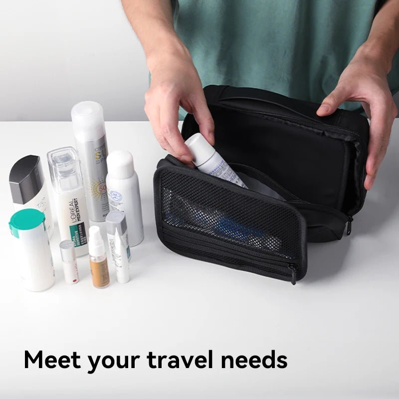 Travel Toiletry Bag Men's Business Trip Gods Dry Wet Separation Fitness Bath Bag Waterproof Makeup Storage Bag L_MR86 Wash Bag - Ammpoure Wellbeing