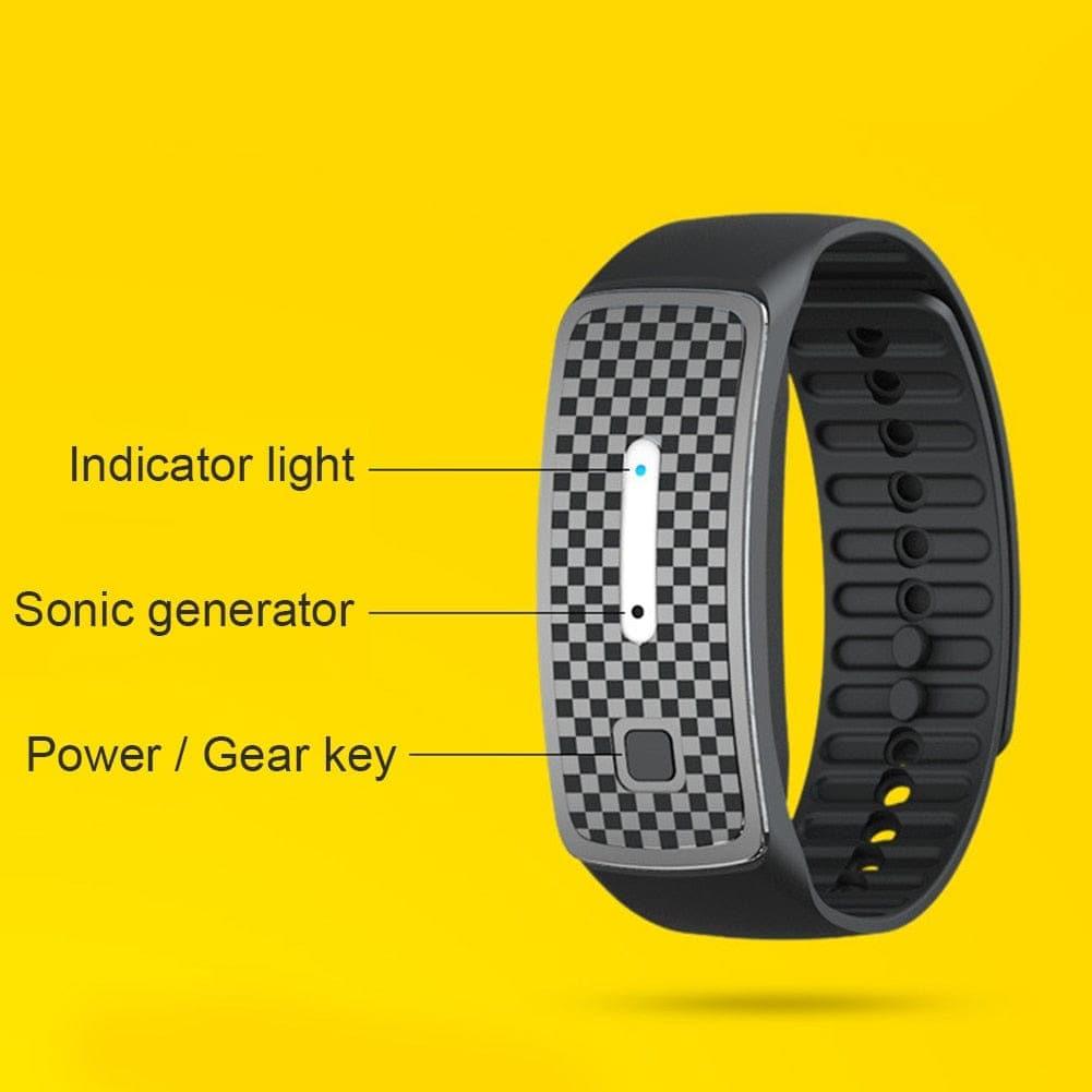 Ultrasonic Mosquito Repellent Bracelet - USB Charging UK - Ammpoure Wellbeing