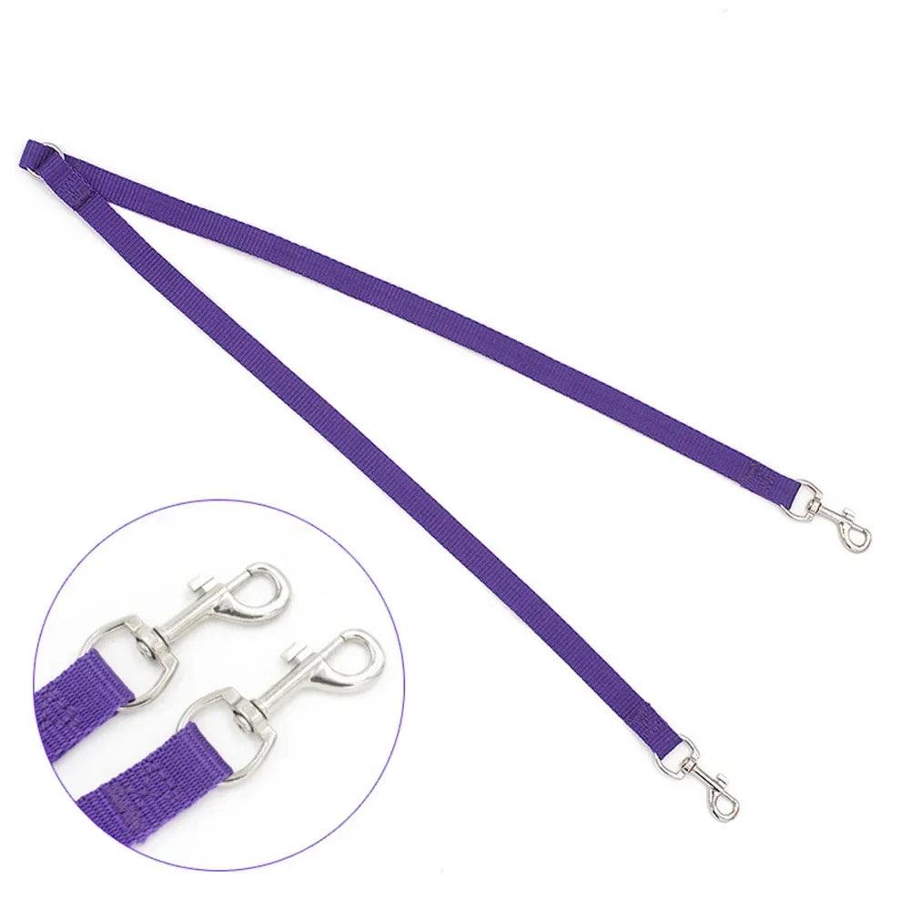 Walk Two Dog Leash Coupler Nylon Double Twin Leash Walking Leash for 2 Small Dogs Double Leash Two Way Dual Pet Puppy Cat Leads - Ammpoure Wellbeing